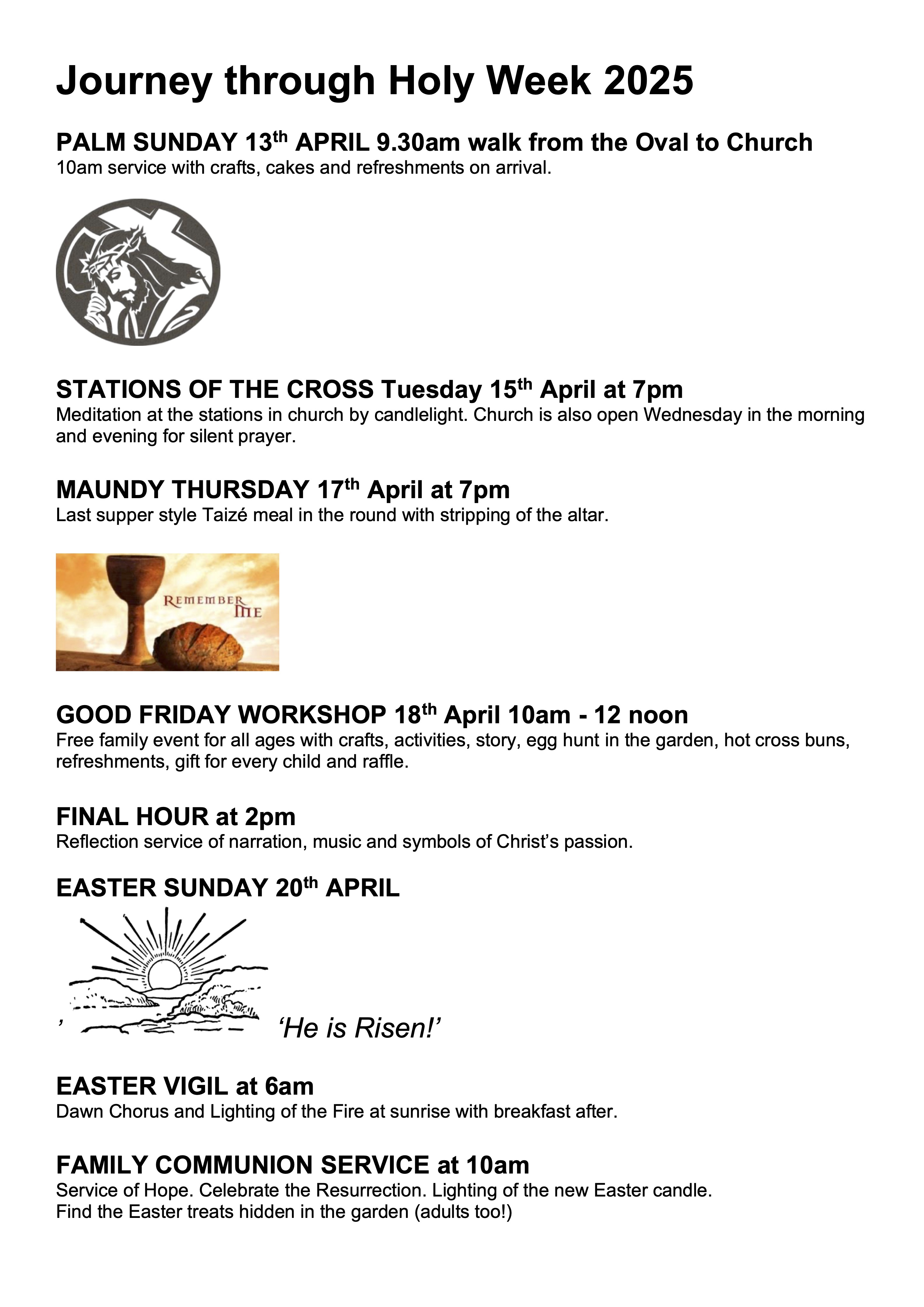 Journey through Holy Week 2025